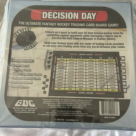 ❤️ BNIB-DECISION DAY-ULTIMATE FANTASY HOCKEY TRADING CARD BOARD GAME Ages 10+ - Picture 2 of 2